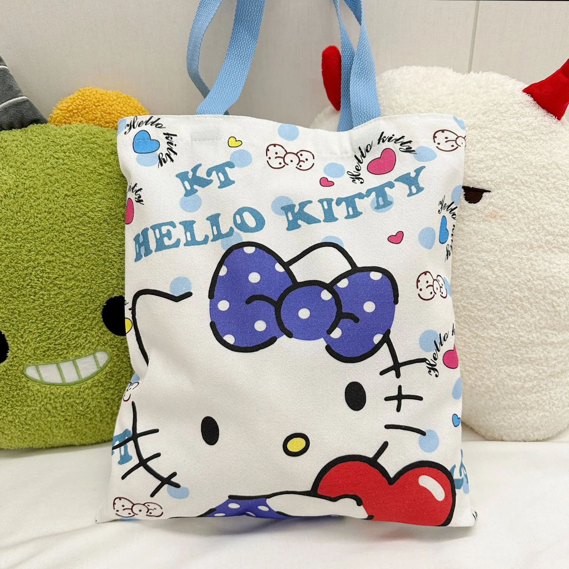 wholesale kawaii women handbags girls portable cute shoulder bag fashion kids kitty big capacity canvas bags