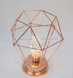 hot sale products table lamp for home decoration warm white copper wire light diamond lamp