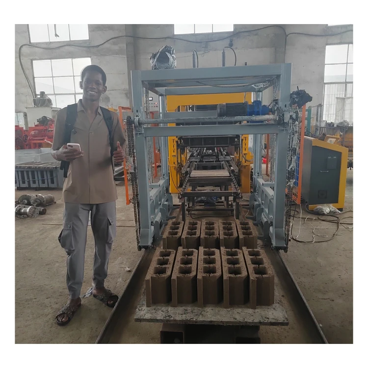 QT6-15  full automatic concrete hollow block making machine industry brick cement production line