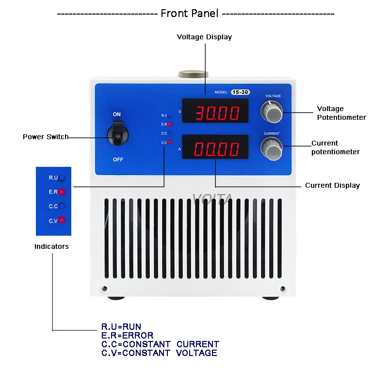 high efficient dc adjustable 0-15vdc 100a 1500w digital display power supply