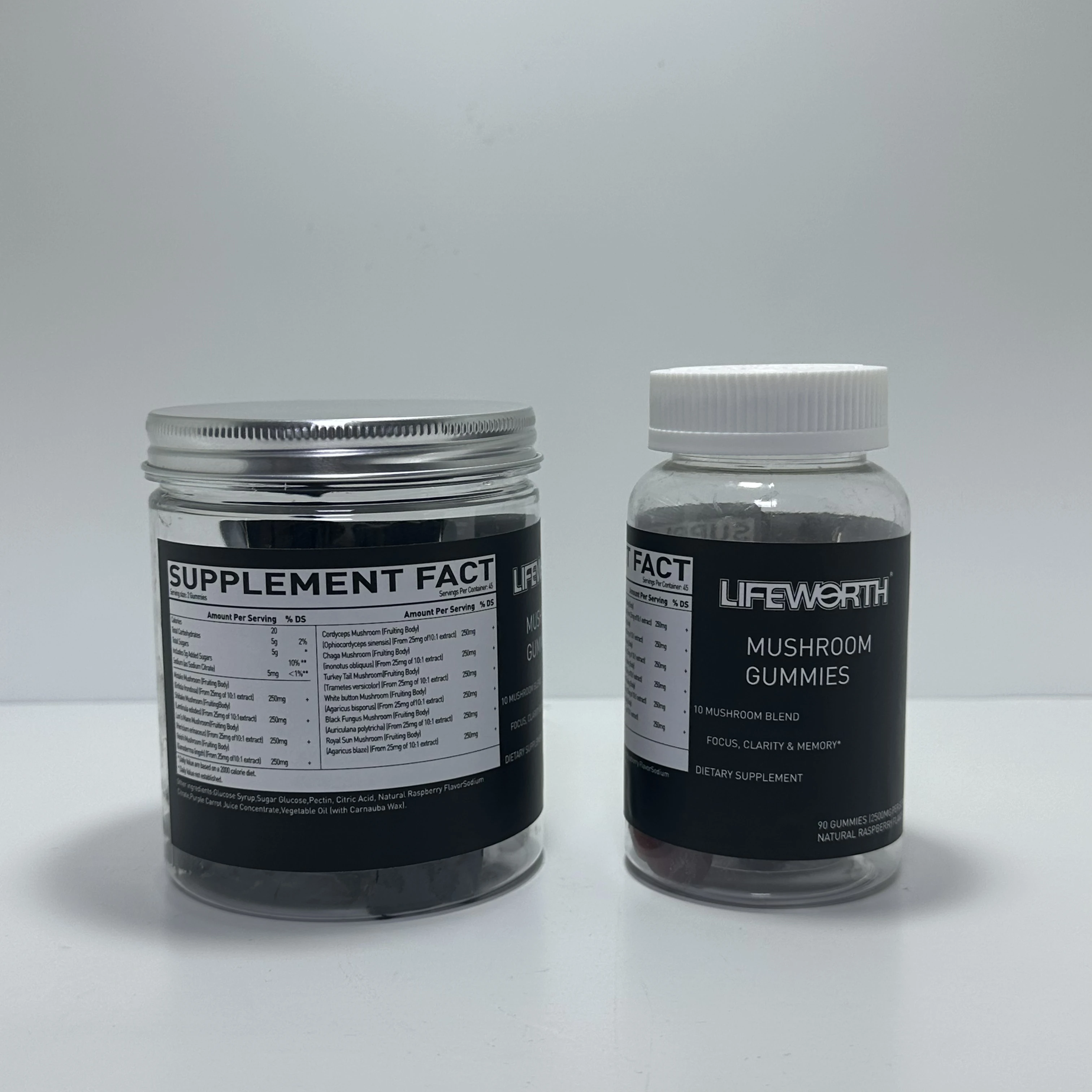 10 в 1 смесь грибов LIFEWORTH добавка жевательной резинки OEM льва грива с хвостом индейки Рейши Чага Кордицепс майтаке