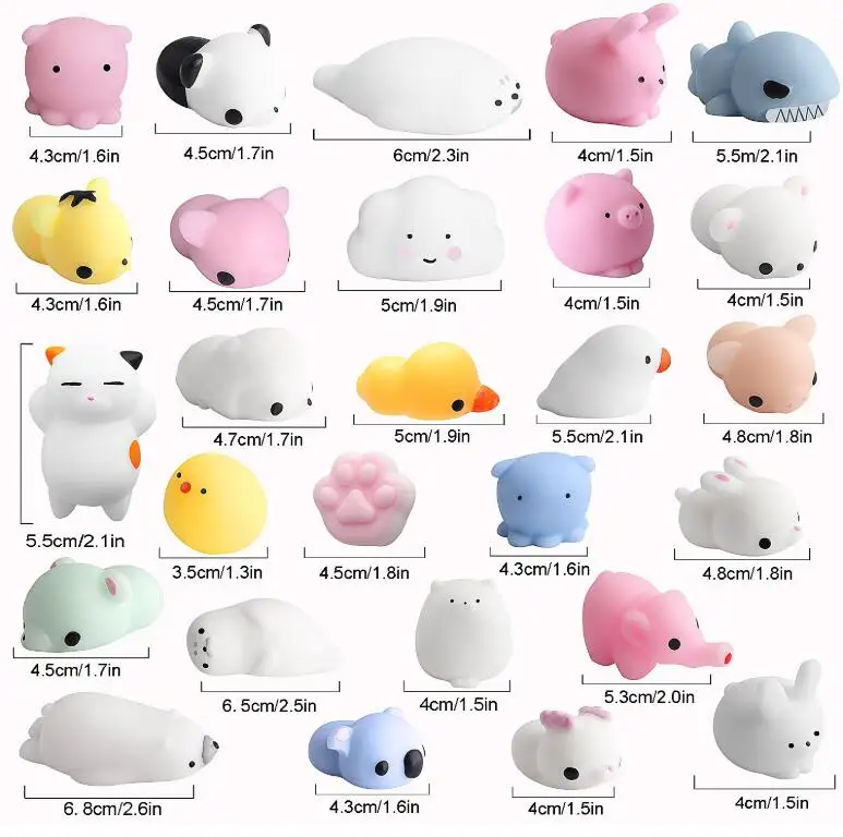 Mochi Squishies Kawaii Squishy игрушки для вечеринок животные сжимаемые снятия стресса мальчиков и девочек Подарки на день рождения