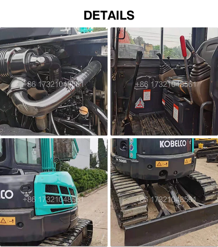 Секундная стрелка закрытой кабиной для мини-экскаватора kobelco б/у 5 тонный экскаватор SK50 SK50SR SK50SR-3