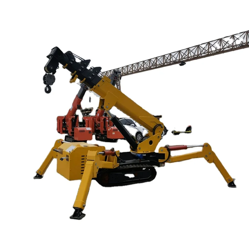 2 ton 2000kg 5000kg 3000kg 3ton 5 t Mini car engine lifting folding Crane Portable small pickup folding boom truck lifting crane