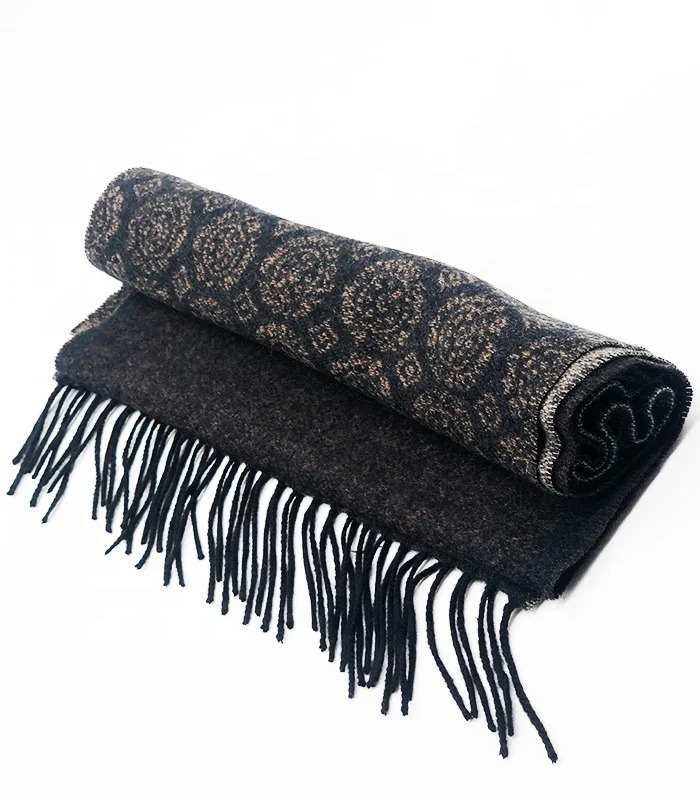 Высококачественный жаккардовый кашемировый шерстяной шарф унисекс