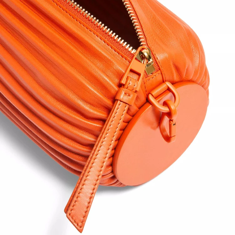 Paparazzi PA0352 Waterproof Wrinkle Cylinder ladi handbag 2023 PU Leather Single Shoulder Zipper Bucket Bag