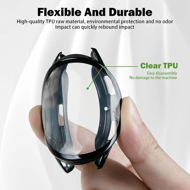 Soft TPU Watch Case for Samsung Galaxy Watch 7 40mm 44mm Full Cover Screen Protector Case Bumper for Galaxy Watch 7 Accessories