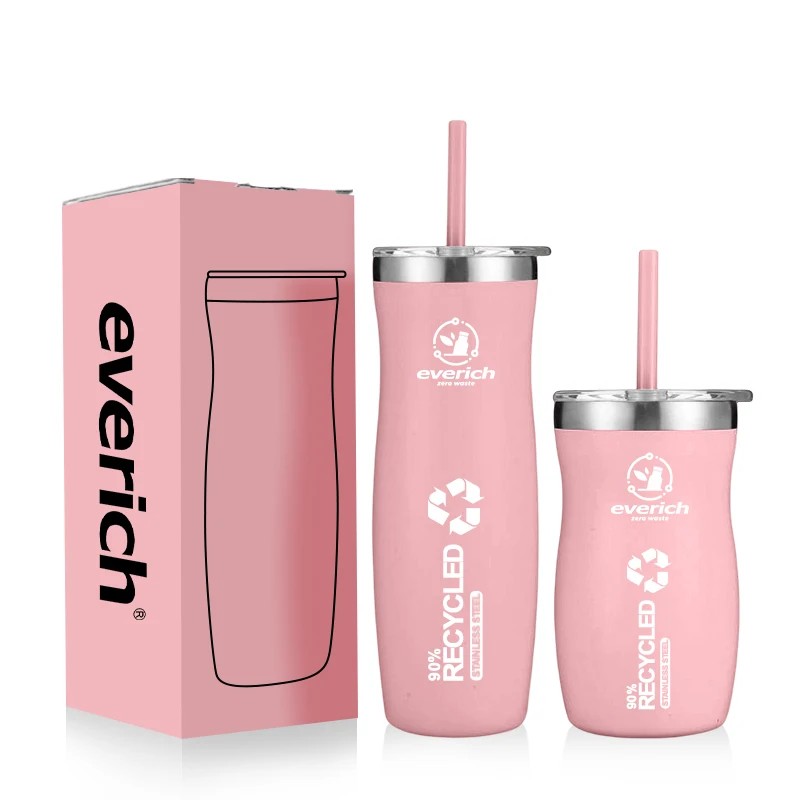 Hot Sale Customizable 10oz/16oz Stainless Steel Tumblers Double Wall ABS Tawney Plastic Coffee Mug for Back to School