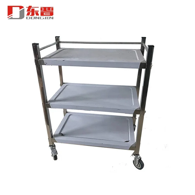 
Silk Logo Furniture Wheels Stand Metal Cosmetic Salon Serving Trolley Food Cart Manicure 