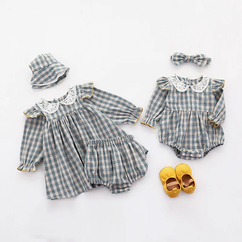 100% Cotton Cute Summer New Born Baby Clothes Set Infant and Toddler Clothing Baby Girl Birthday Party Dress
