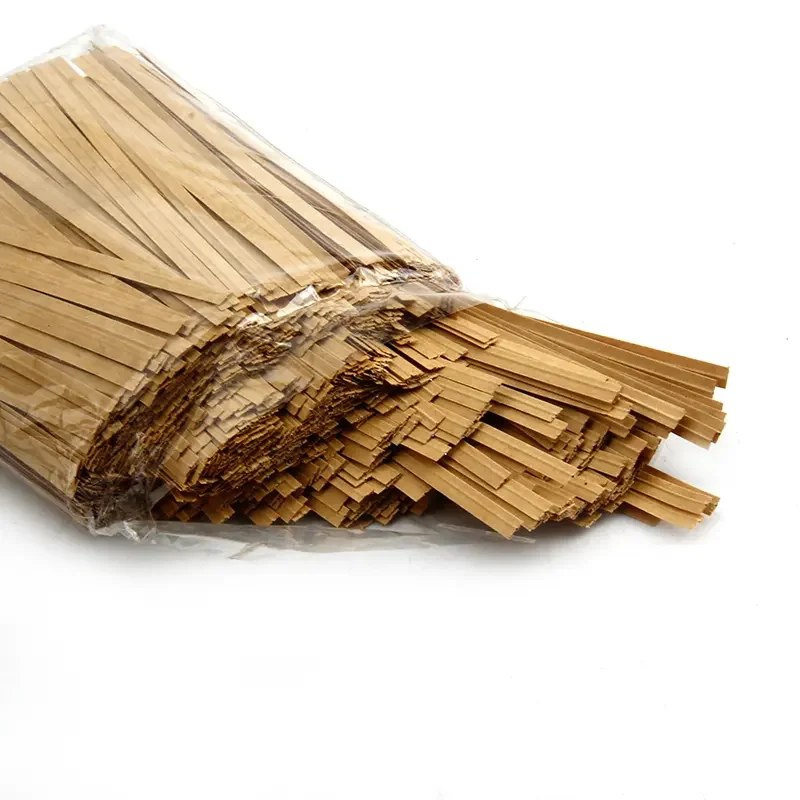 Factory Kraft Paper twist tie small satin ribbon bow wire spool for  transparent candy bag with twist tie