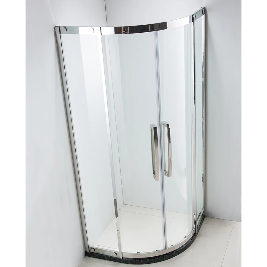 Bathtub Shower Glass Sliding Door 10mm 12mm Frameless Glass Shower Enclosure