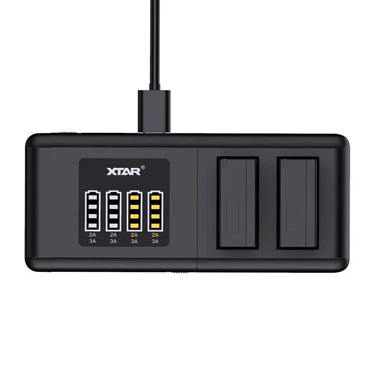 XTAR Fast Camera Lithium SN4 Battery charger set For Canon Ni-kon Sony Batteries NP-F970/F550/F750/F570/F770 LP-E8/E6 FZ100