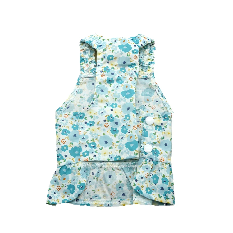 Hot Sale Puppy Clothes Pet Accessories Pets Flower Pattern Vest Dresses Skirt Summer Dog Cloth Pet Dress