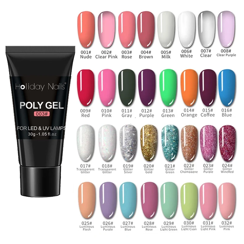 Free Samples Offered high quality easy apply soak off uv extension gel poly gels pro nail