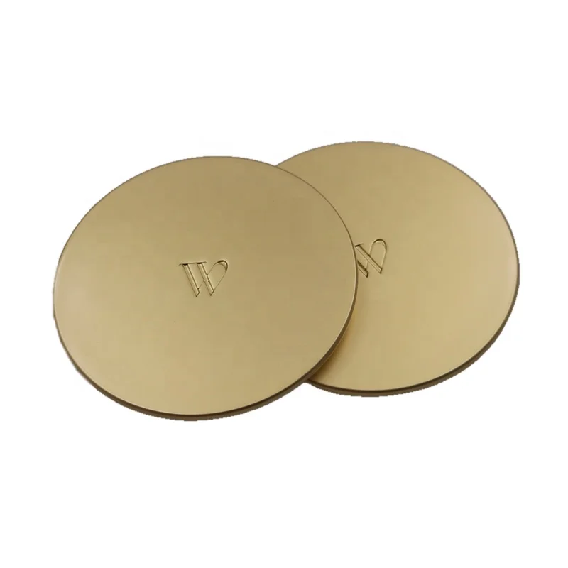 High quality custom engrave logo matte gold color metal zinc alloy glass candle lid candle cover for candle jar
