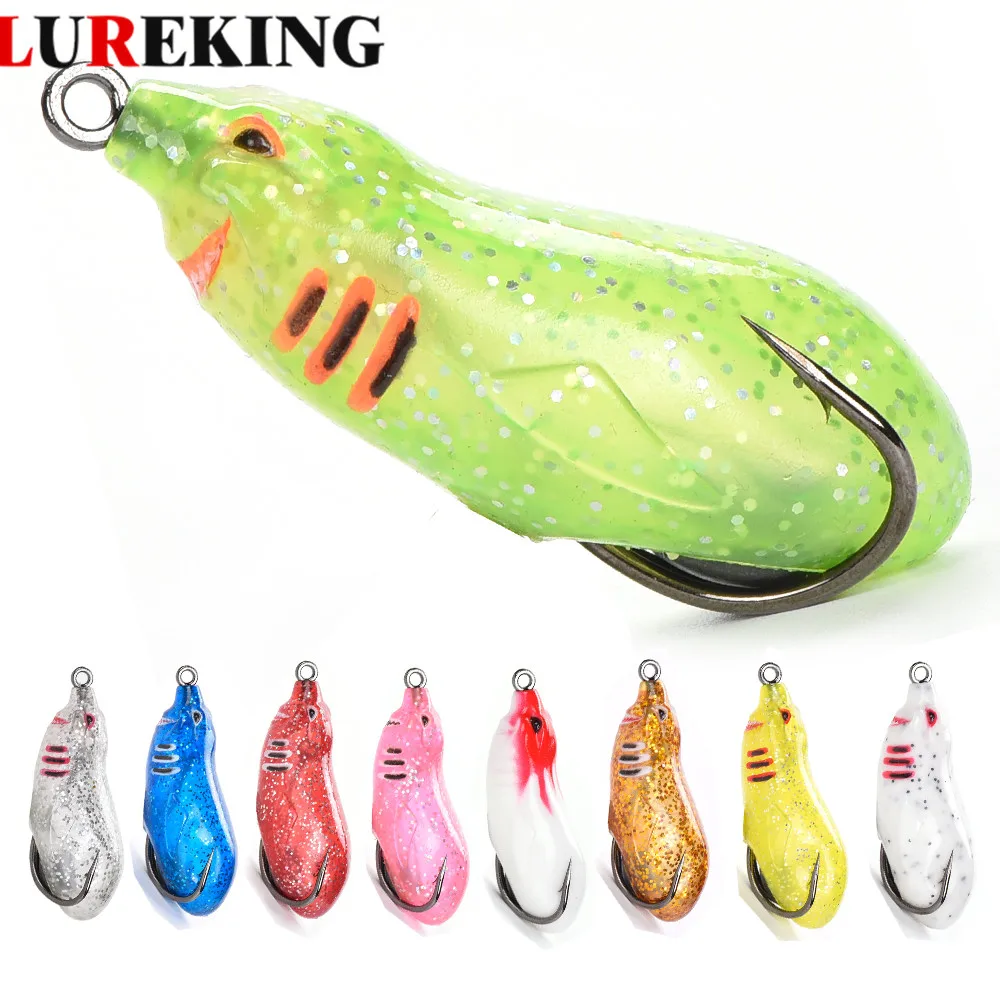 Wholesale 17.5g 60mm Soft Frog Bait  Artificial Soft Silicone Frog Fishing Bait  Frog Fishing Lures With High