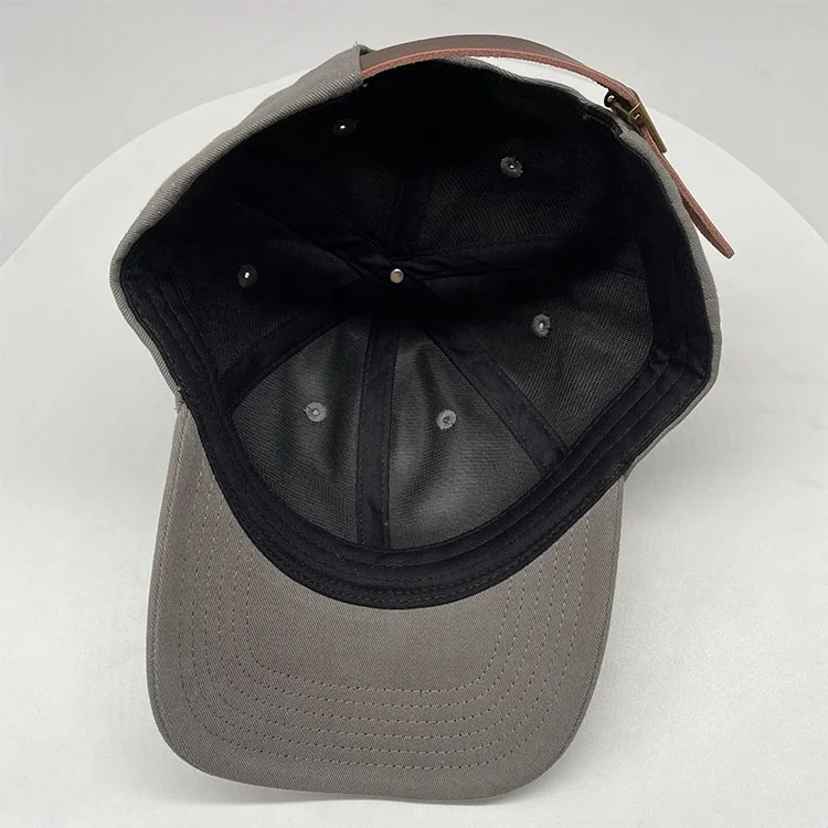 Wholesale outdoor sport blank dad cap adjustable leather strap plain baseball hat