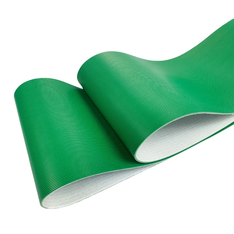 Hot green straight PVC conveyor belt price, anti - slip conveyor belt
