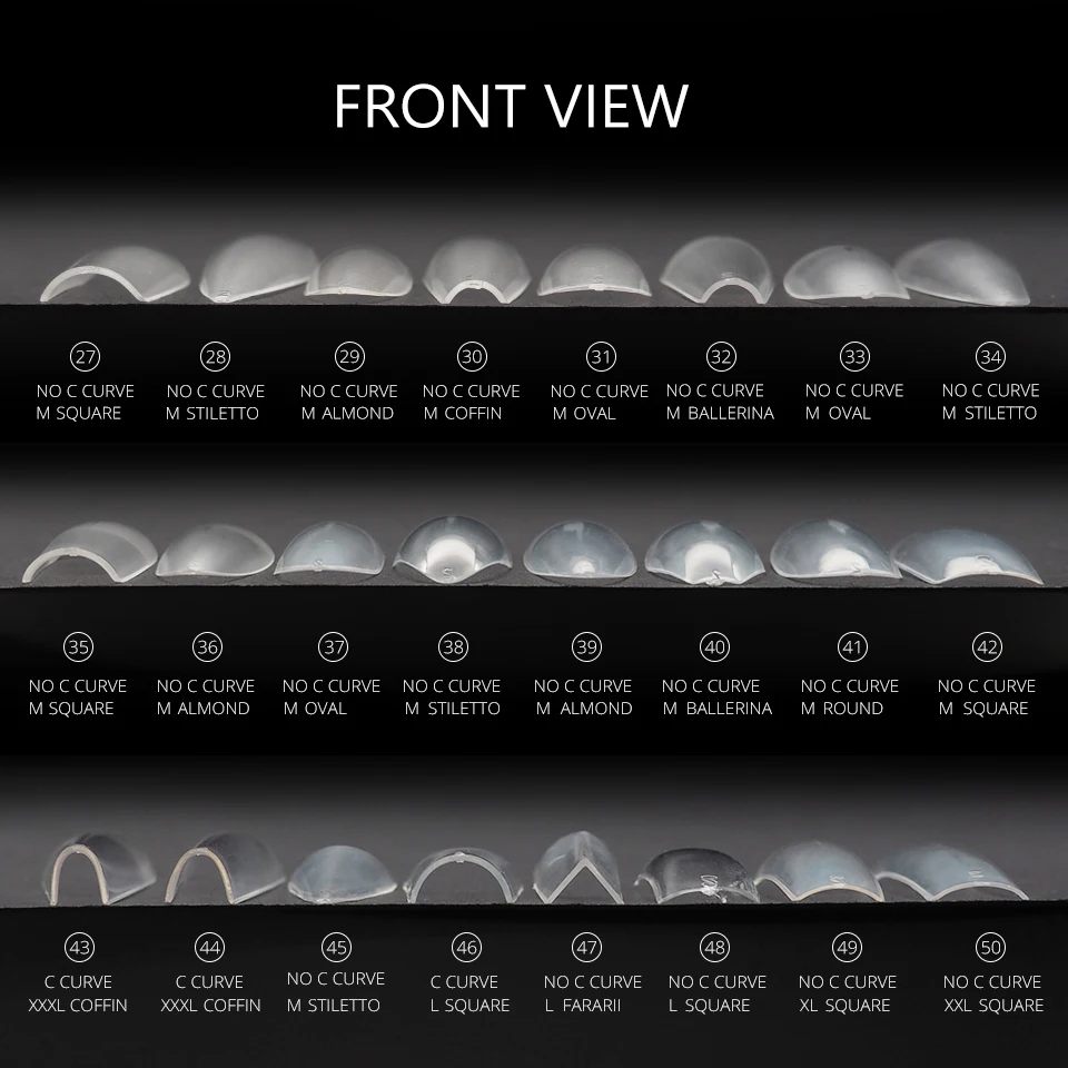 OEM Custom Square Non C Curve XXL etched Aquarium Matte Half Cover Extension Gel Nail Tips Private Label