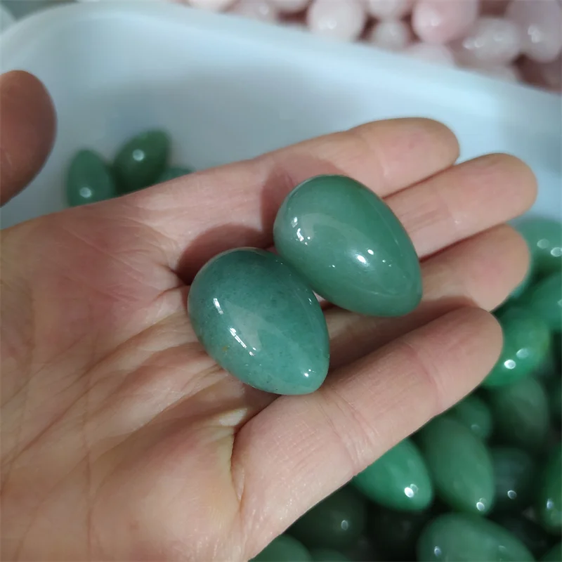 Wholesale natural 3cm small size gemstones quartz eggs raw stones healing stones craft crystal eggs