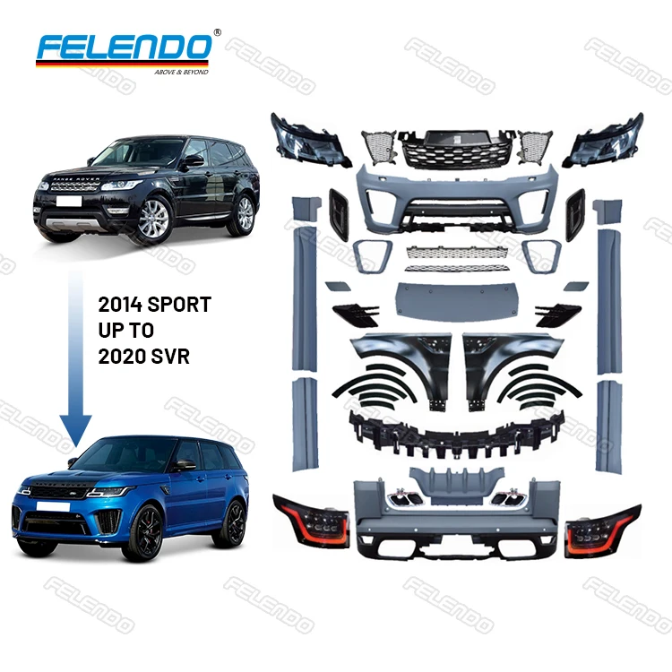 FELENDO высокое качество 2020 SVR Facelift части кузова автомобиля Range a Rover L494 обновленный комплект Bodykit Sport
