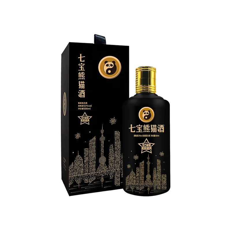 Exquisite Gift Box 500ml Shanghai Qibao Panda Local Brand Chinese Traditional Baijiu Liquor