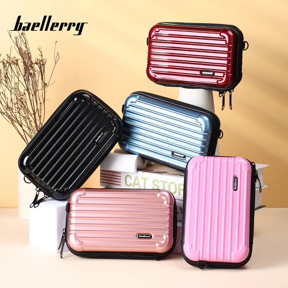 baellerry ABS Multifunction Storage crossbody small sling bags 7 inch Lady Cosmetic travel mini crossbody suitcases for women
