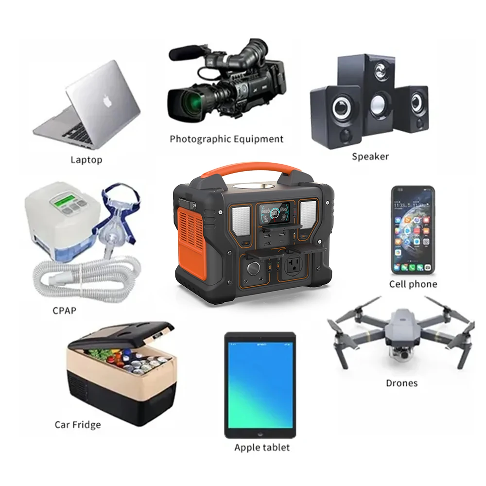 Portable Backup 220V Power Bank Wireless Charging AC Outdoor Lithium Battery Solar Generator Emergency Energy 300w Power Station