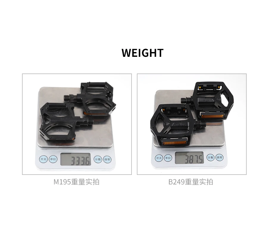 Ультралегкая велосипедная педаль WELLGO, серебристо-черная, 9/16 дюйма, M195, из алюминиевого сплава, 2 подшипника DU, велосипедная педаль для горного велосипеда