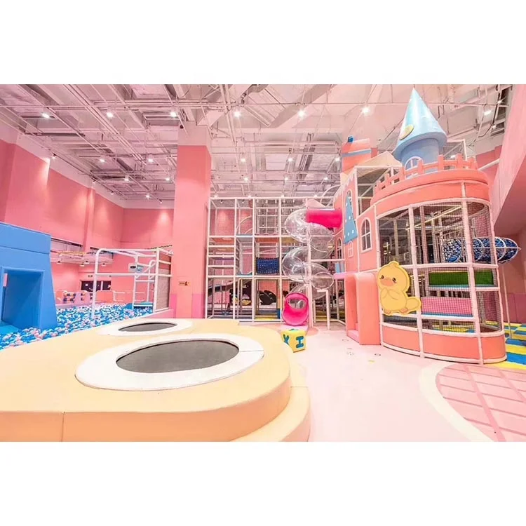 Candy Theme Toddler Indoor Playground Pink Theme Macaron Theme Soft Indoor Role Playhouse