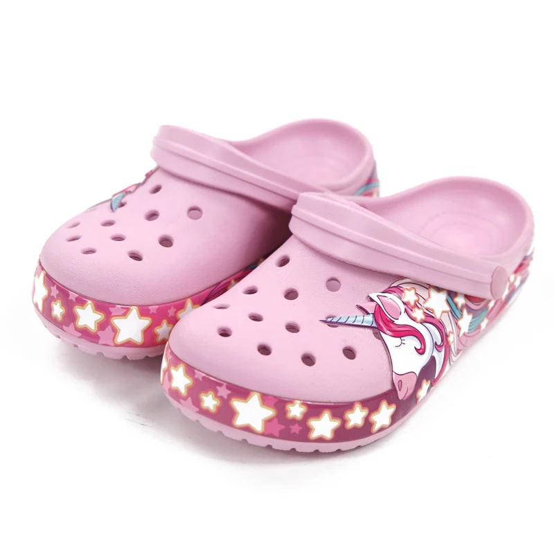 Fashion Flat Platform EVA Garden Kids Shoes designer cartoon lace EVA Clog garden shoes unisex beach sandals for boy and girls