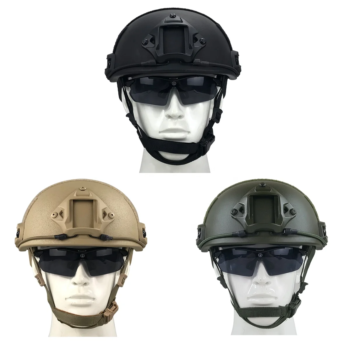 BESIEGER MICH PASGT Tactical NIJ IIIA Standard PE Black Army MilitaryFASTBallistic Bulletproof Helmet Fo