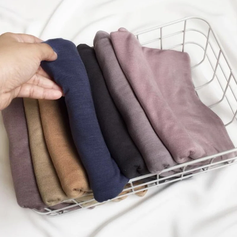 
Muslim Long scarf elastic material strech wrap shawl cotton modal dubai jersey cotton hijab 