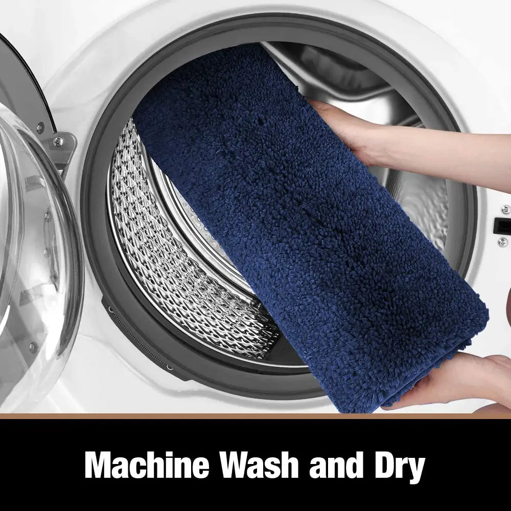 100% polyester soft shaggy bath mat with TPR / Latex back anti slip mat