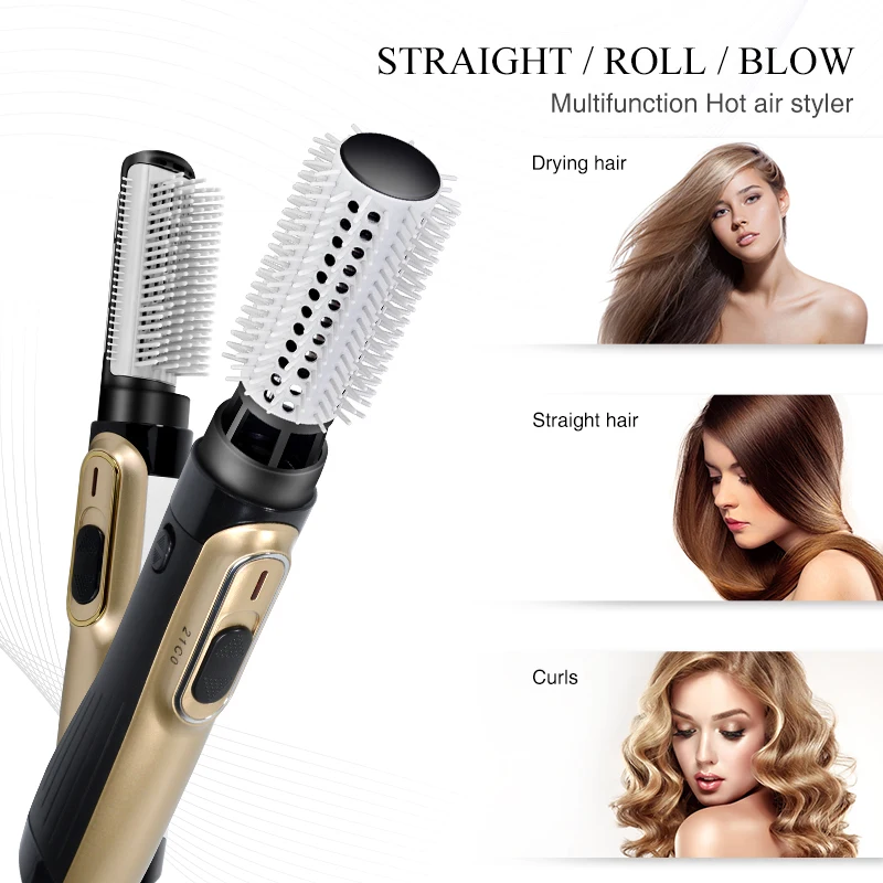 Hair Machine AC Motor Strong Wind Electric HairBrush Salon Station Hair Straightener Comb Hair Dryer Brush Straightener