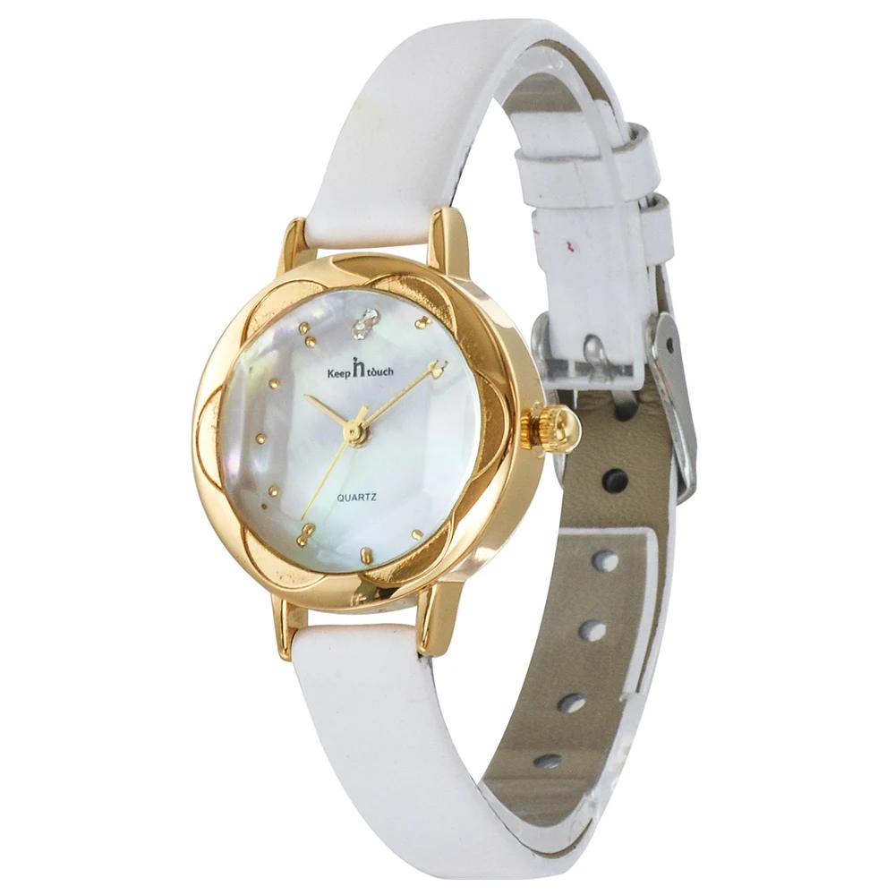 Wholesale Simple Leather Strap Quartz Movt Wrist Watch For Women