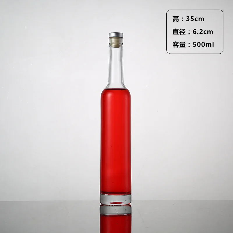 Wholesale 750ml Glass Wine Liquor Bottle Glass Brandy Gin Rum Tequila Vodka Spirits Bottle With Lid