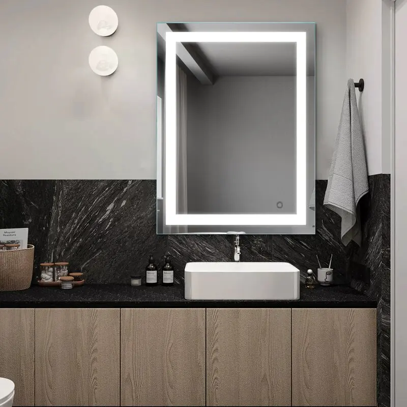 Wholesale Touch Smart Hotel Bathroom Vanity makeup mirror with led lights