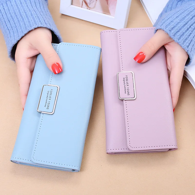 Hot Sale fashion Portable  Waterproof  Purse  Pu  Leather Wallet For  Women