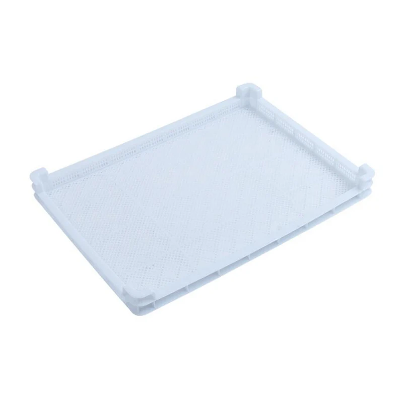 Manufacture 600x800x75mm cheap price hdpe food grade stackable drying plastic tray for drying seafood/fruits/vegetables