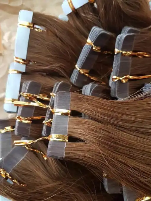  Оптовая продажа высококачественные накладные волосы Remy натуральные человеческие