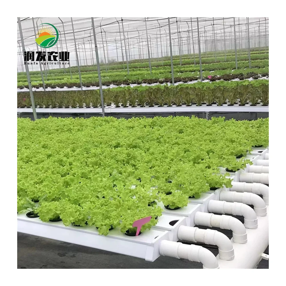 Nft Hydroponics Channel Food Grade Upvc Hydroponic Grow Tower System For Multi-span Greenhouses