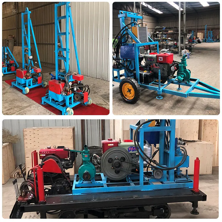 150 meter deep diesel hydraulic borehole drilling rig portable water well drilling rig machine