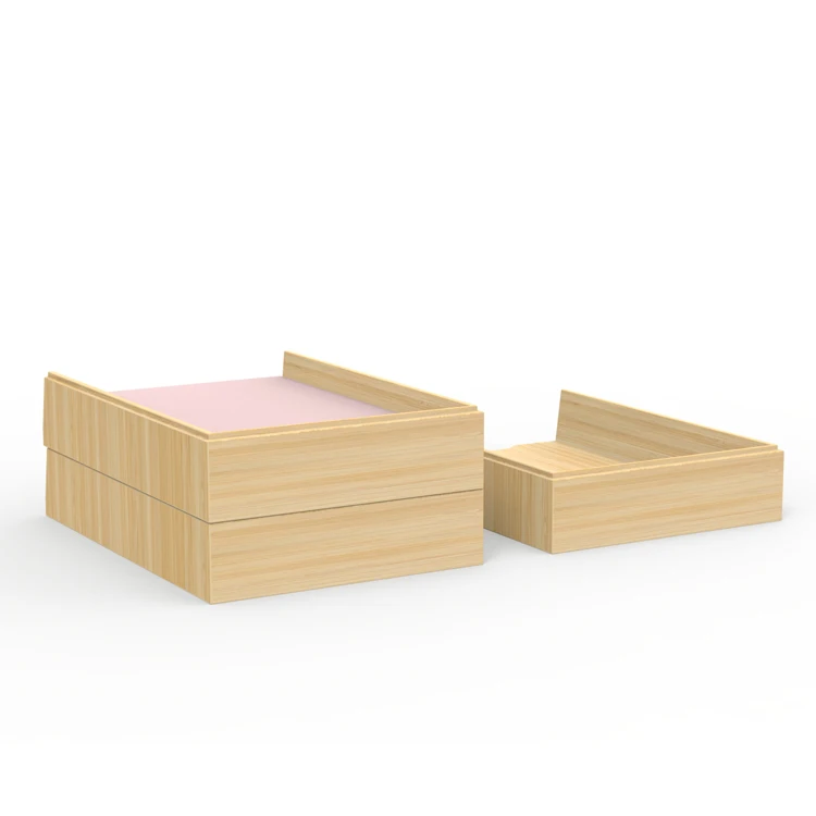 Bamboo File Desk Organizer Paper Sorter Letter Tray With 3 Dividers