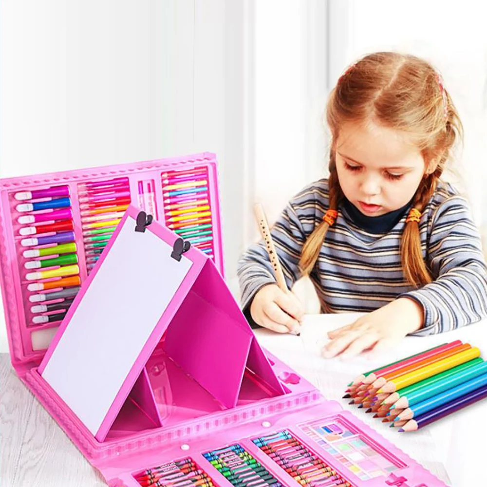 Wholesale 208 pcs Watercolor Pen Set Student Children Kids Drawing Tools Art Painting Box Set