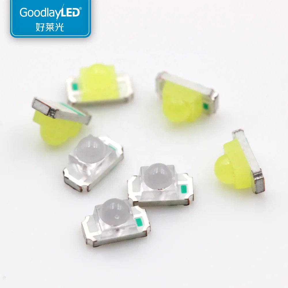 RoHS 1206 3216 Orange Amber LED SMD Round Lens Small Angle Light Emitter Diode Round Head Lens SMT LED Chip Dome Lens Ball Head