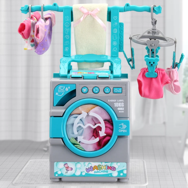 New arrival simulation b/o pretend play roller electric toy mini washing machine toys
