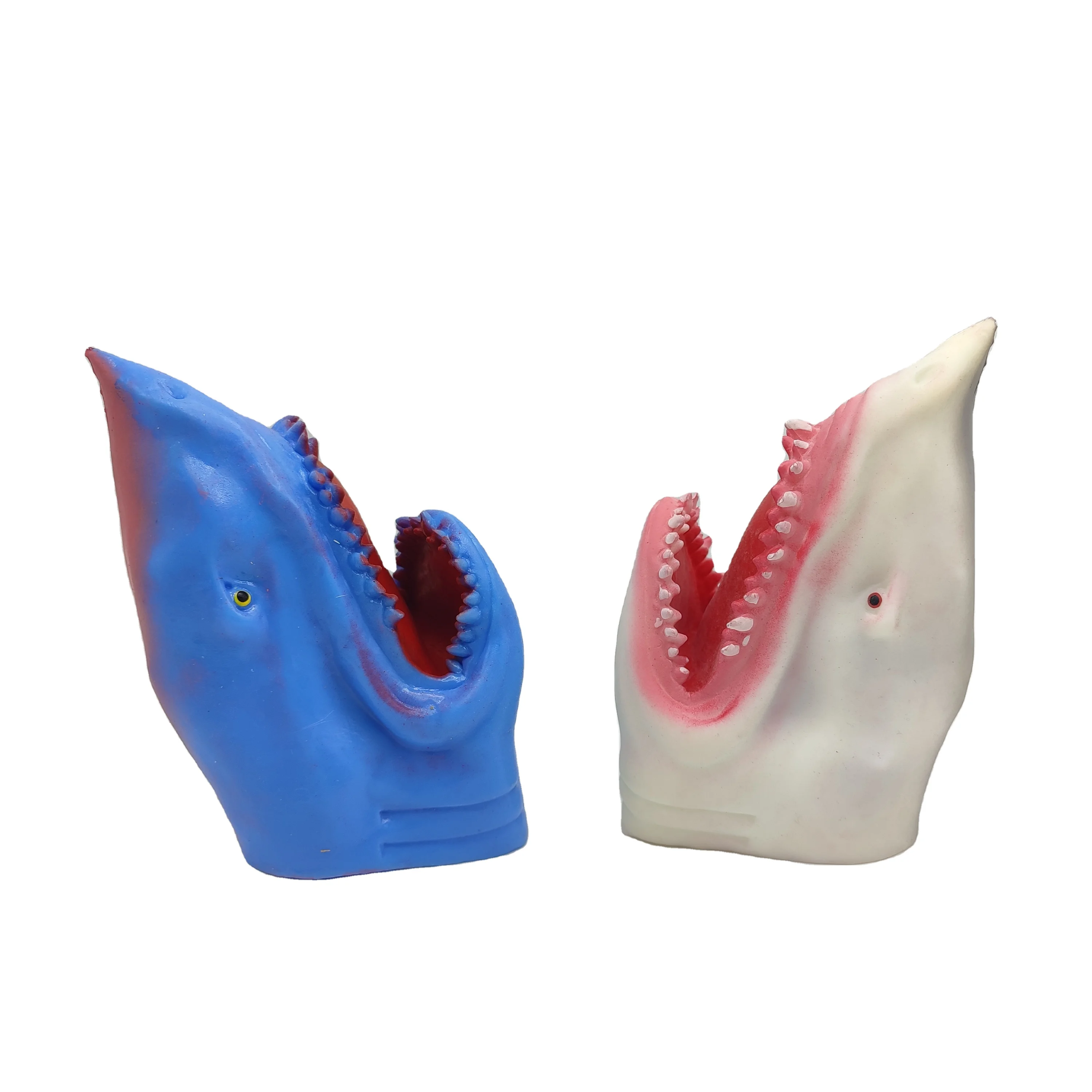 Wholesale Hot Selling TPR Sharks Hand Puppet Toys High Quality Realistic Funny Sharks Toys Customizable