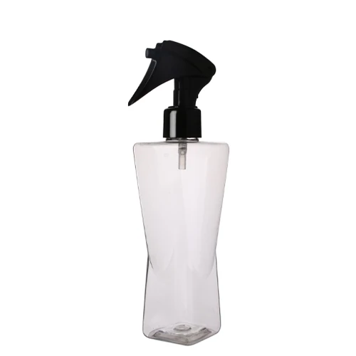 supplier Wholesale 90ml 250ml transparent personal care PET bottles, mini trigger sprayer plastic bottles